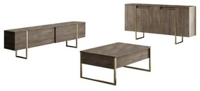 Skrinka Luxe Walnut and Gold