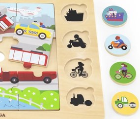 Puzzle súprava Viga 44742 - dopravné prostriedky