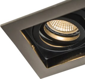 Inteligentné zapustené bodové svietidlo oceľové vrátane Wifi GU10 svetelného zdroja - Carree