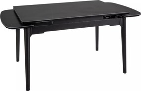 Jedálenský rozkladací stôl Sento 120/180 cm keramika čierny mramor/čierny