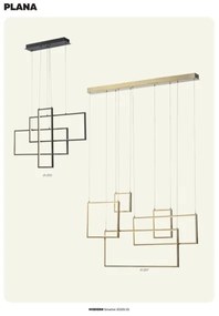 Redo 01-2317 - LED Stmievateľný luster na lanku PLANA LED/80W/230V zlatý