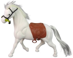 Lean Toys Figúrka Bieleho koníka s hnedým sedlom