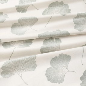 Goldea okrúhly obrus 100% bavlnené plátno - listy ginkga Ø 100 cm