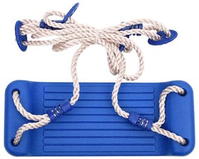 Sedadlá na hojdačku s lanami 2 ks modré 38x16 cm polyetylén