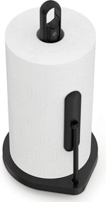 Matne čierny oceľový držiak na kuchynské utierky – simplehuman