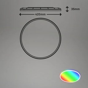 Briloner 7494016-LED RGBW stmievateľné stropné svietidlo SMART LED/22W/230V 4000K s diaľkovým ovládaním Wi‑Fi Tuya