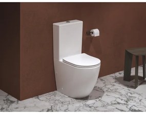 Ravak X01870 - kombinované bezokrajové WC (Rimless) s WC sedátkom SoftClose OPTIMA, keramika/biela