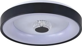 Searchlight 89735-38BK - LED stmievateľné stropné svietidlo POLKA 24W/230V + 6W priemer 38,5 cm čierna