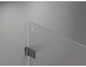 Mexen Lunar-B výklopný sprchový kút pravý 80 x 70 cm, číre sklo, grafitová, 832-080-070-95-00-P