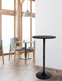 Barový stôl okrúhly DS25199, čierny / rám čierny - v108 x Ø60 cm