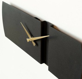 Nástenné hodiny Origami APS097, Black, 16 x 49 cm