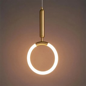 Toolight Toolight, LED závesné svietidlo 20x40cm, 12W, 3000K, LHJ058-CP1, zlatá matná, OSW-50028