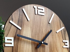 Hodiny Arabic Wood hnedo-čierne