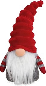 Vianočný trpaslík s červenou tvarovateľnou čiapkou 28 cm