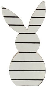 Veľkonočný drevený králik WHITE BUNNY 14 cm biely
