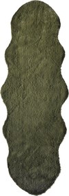 XXXLutz UMELÁ KOŽUŠINA, 60/180 cm, zelená Ambia Home - Koberce - 007821013657