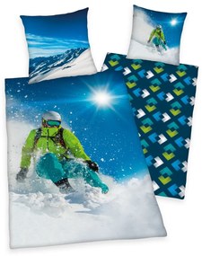 Herding Bavlnené obliečky Skiing, 140 x 200 cm, 70 x 90 cm