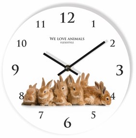 Dekorstudio Detské hodiny na stenu so zajačikmi