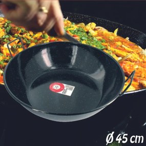 13374 Smaltovaná hlboká panvica Paella WOK 45 cm GARCIMA