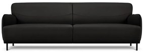 Čierna kožená pohovka Windsor & Co Sofas Neso, 235 x 90 cm