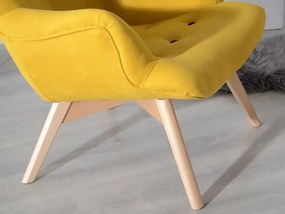 Čalúnené kreslo PALI žltá
