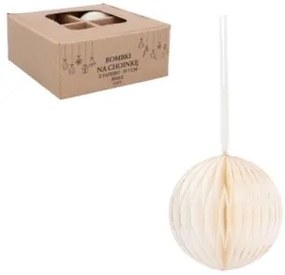 Bestent Dekoračné papierové ozdoby Biele 7cm 4ks