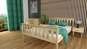 Posteľ KALEA 90 x 200 cm, borovica Rošt: S lamelovým roštom, Matrac: Matrac DELUXE 10 cm