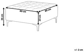 Čalúnená taburetka tmavosivá ABERDEEN Beliani