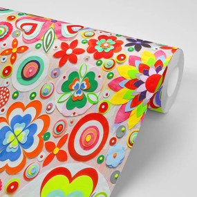 Samolepiaca tapeta abstrakcia kvetov - 300x200
