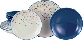 XXXLutz JEDÁLENSKÝ SERVIS Joy Blau-bunt 12-dielne Creatable - Online Only bytové doplnky - 007768056502