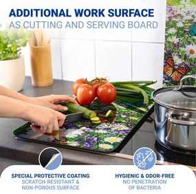 Kryty na sporák z tvrdeného skla v súprave 2 ks 52x30 cm Summer Meadow – Maximex