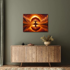 Obraz – Strom v krvavom slnku (70x50 cm)