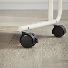 Autronic BONTEC Odkladací stolík 55x32x66cm, mdf, bielený dub, AKF-E1012 CRM Farba: Béžová