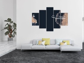 Obraz - Tmavomodrá abstrakcia (150x105 cm)