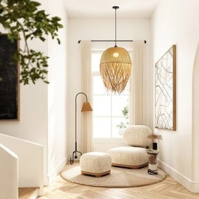 Immax 08271L - Luster na lanku HILO 1xE27/40W/230V pr. 45 cm bambus