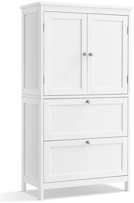 Autronic BONTEC Komoda 60x30x110cm, mdf, biela, AUK-E1055 WT Farba: Biela