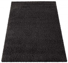Moderný shaggy koberec v antracitovej farbe Šírka: 80 cm | Dĺžka: 150 cm