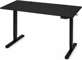 Elektrický písací stôl 120x60 cm, výškovo nastaviteľný, 72-118 cm, čierny,