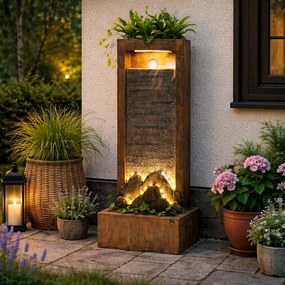 Záhradná fontána BestBerg EF-25 / polyresin / 47 x 26 x 127 cm