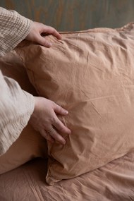 Storefactory Obliečky z organickej bavlny Crinkle Peach Pink 150 × 210 cm