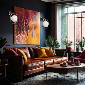 Toolight Toolight, nástenné svietidlo 1xE27 APP1153-1W, biela-zlatá, OSW-40007