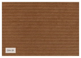 Menčestrová rozkladacia rohová pohovka v tehlovej farbe (variabilná) Lazy Lukka – Miuform