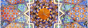 Obraz mozaiky (s hodinami) (90x30 cm)