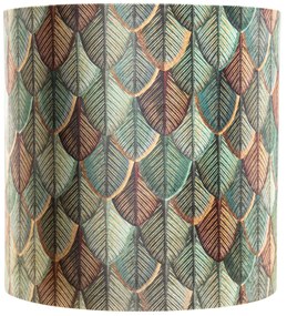 Zamatový tienidlo na lampu s dizajnom listov a zlatým vnútorným povrchom 40/40/40