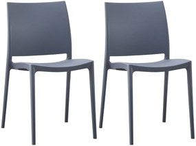 2x Stolička Meton - Sivá