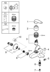 GROHE 24335001 - Vaňová batéria DN 15 lesklý chróm