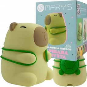 RGB LED nočné svetlo  nabíjateľné pre deti capybara 3000k