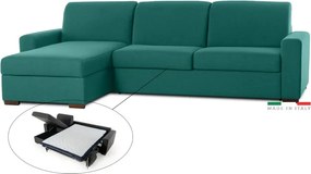 Rohová sedacia súprava na každodenné spanie ONE s rozkladom, ľavá, 140, tyrkysová (jazz - 16 azur)