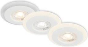 Briloner 7039036 - SADA 3x LED kúpeľňové podhľadové svietidlá 3xLED/5W/230V IP44 biela