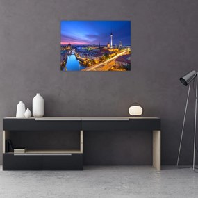 Sklenený obraz - Modré nebo nad Berlínom (70x50 cm)